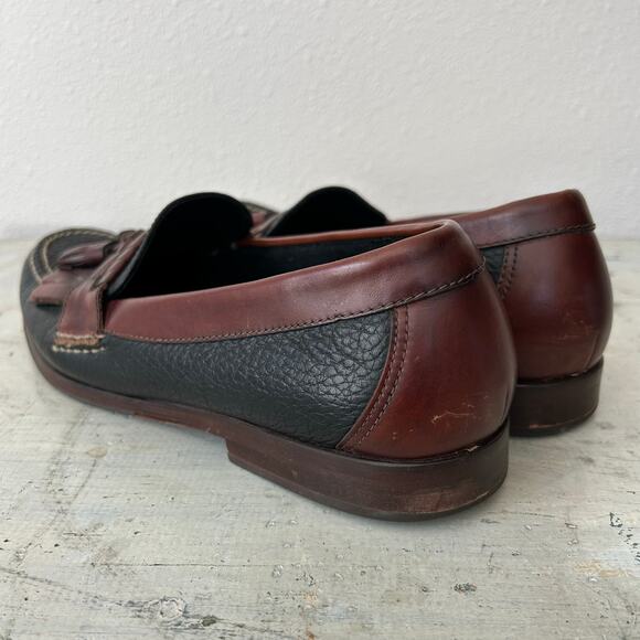 H.S. Trask leather loafers tassel slip on dress shoes preppy classic designer 10 main image 6
